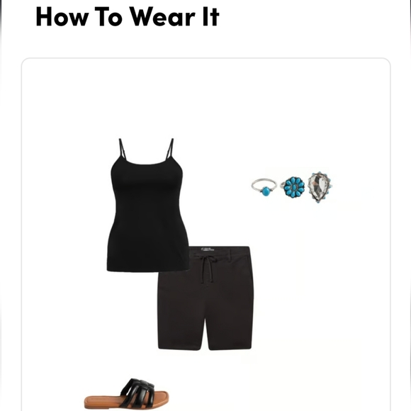 Torrid Foxy Cami: Black Fitted Camisole Sleeveless Top - Picture 8 of 11